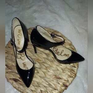 Sam Edelman Black Nora Patten Leather  Classic Heels Size 8